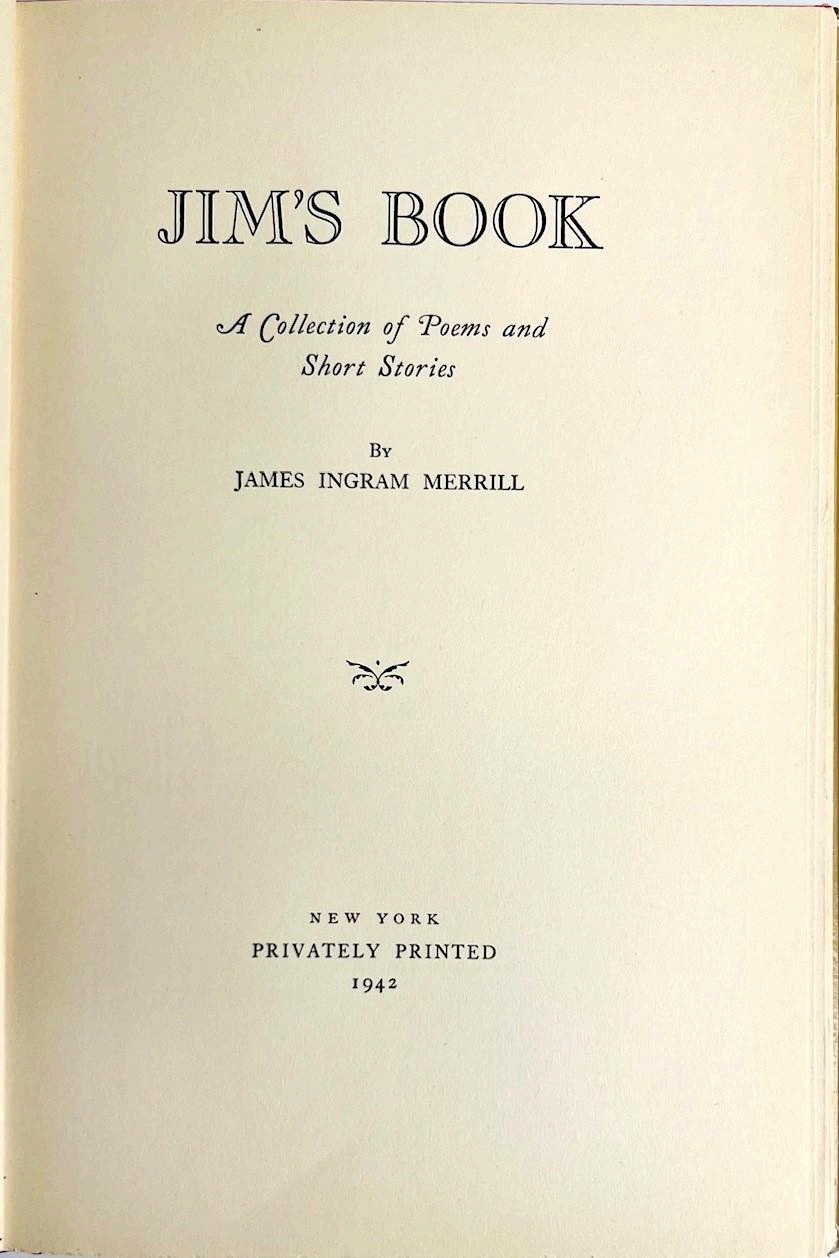 MERRILL, James | Jim's Book