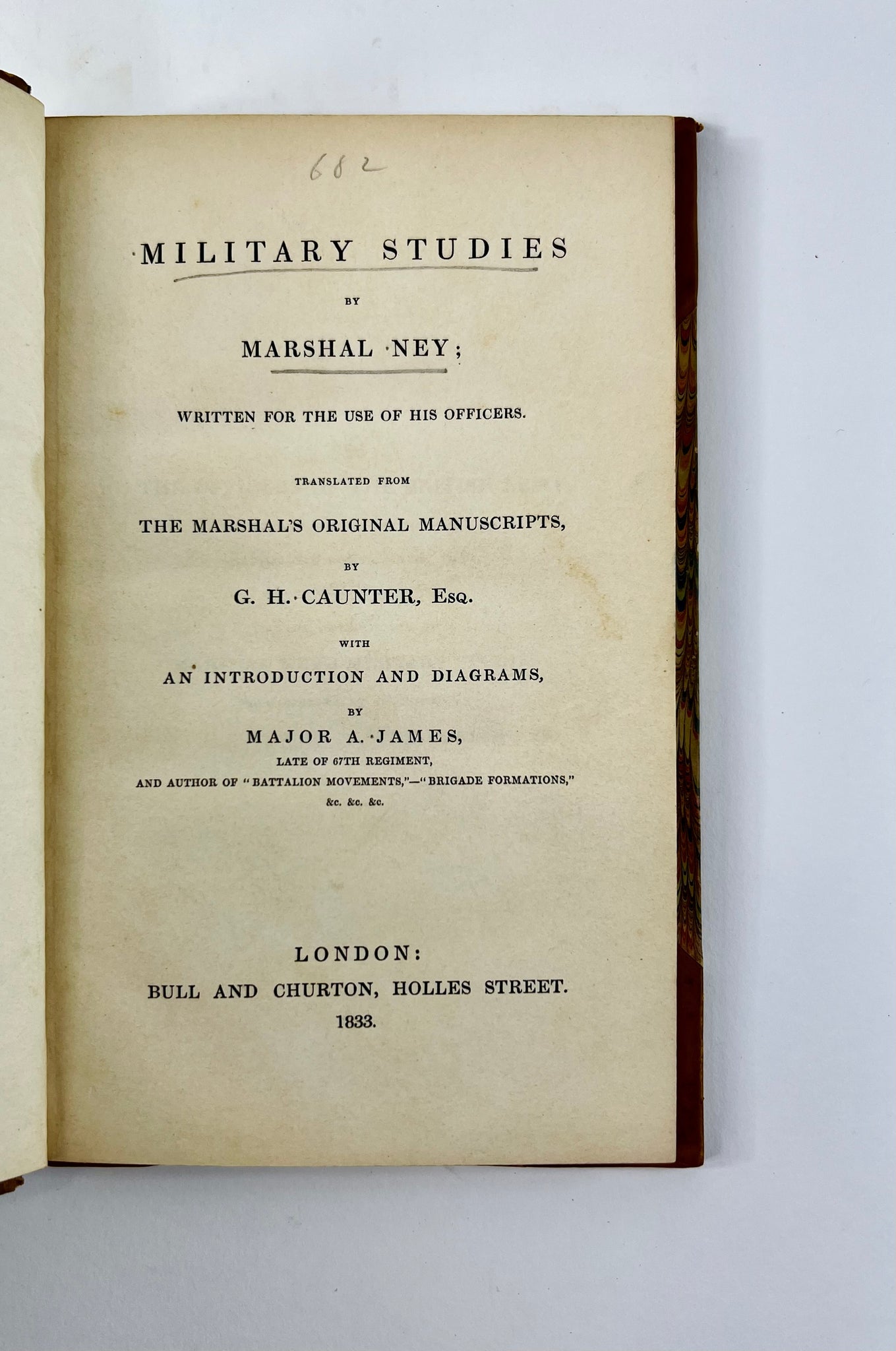 NEY, Marshal. Military Studies by Marshal Ney.