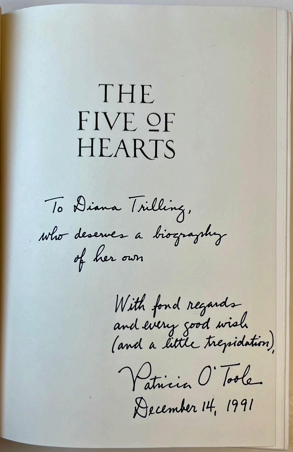 O'TOOLE, Patricia | The Five of Hearts