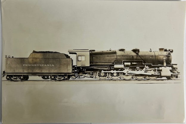 Six photographs documenting the locomotives of the Pennsylvania Railroad