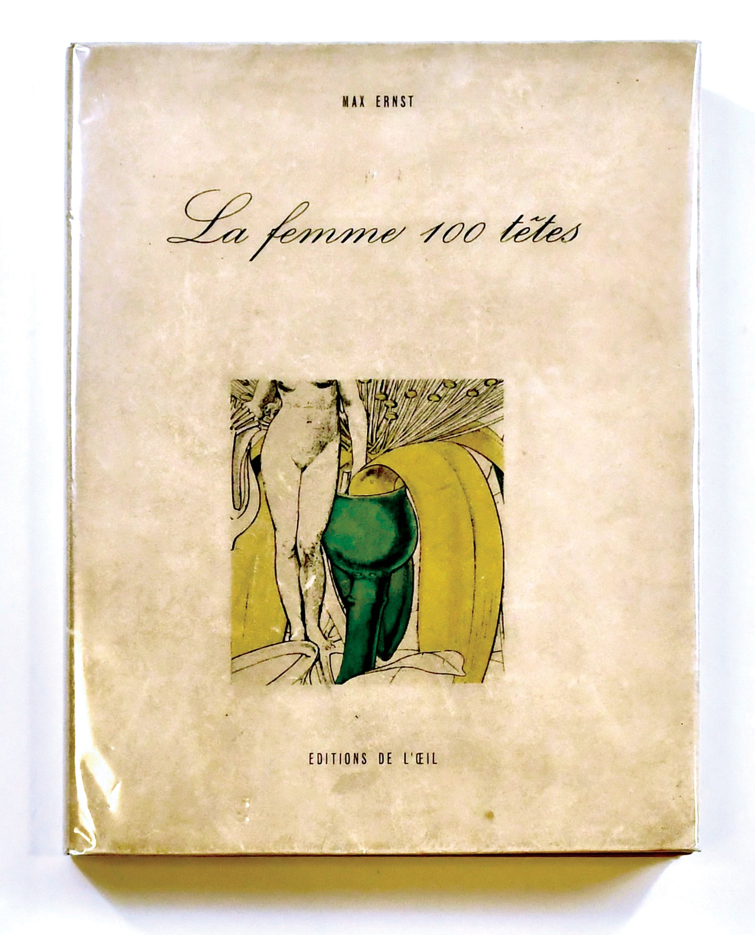 Inscribed Original Max Ernst Artwork for the L'Oeil Edition of La femme 100 têtes, with inscribed copy of book